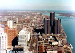 Detroit Skyline Aerial