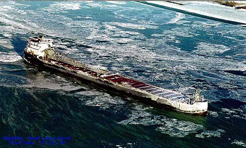Great Lakes Ship,Algolake In Ice 
