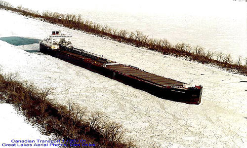 Great Lakes Ship,Canadian Transport In Ice 