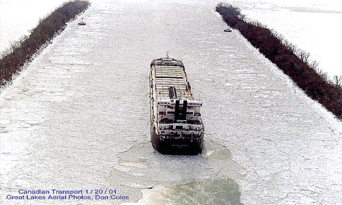 Lake Ship,Canadian Transport In Ice 
