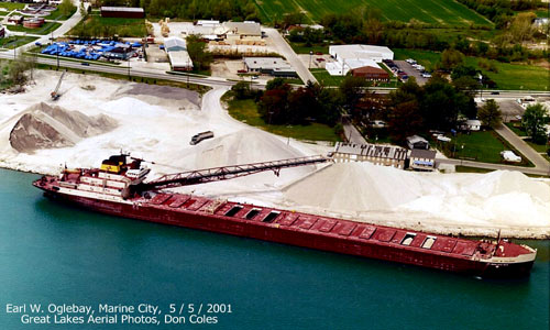 Great Lakes Ship,Earl W. Oglebay Unloading 